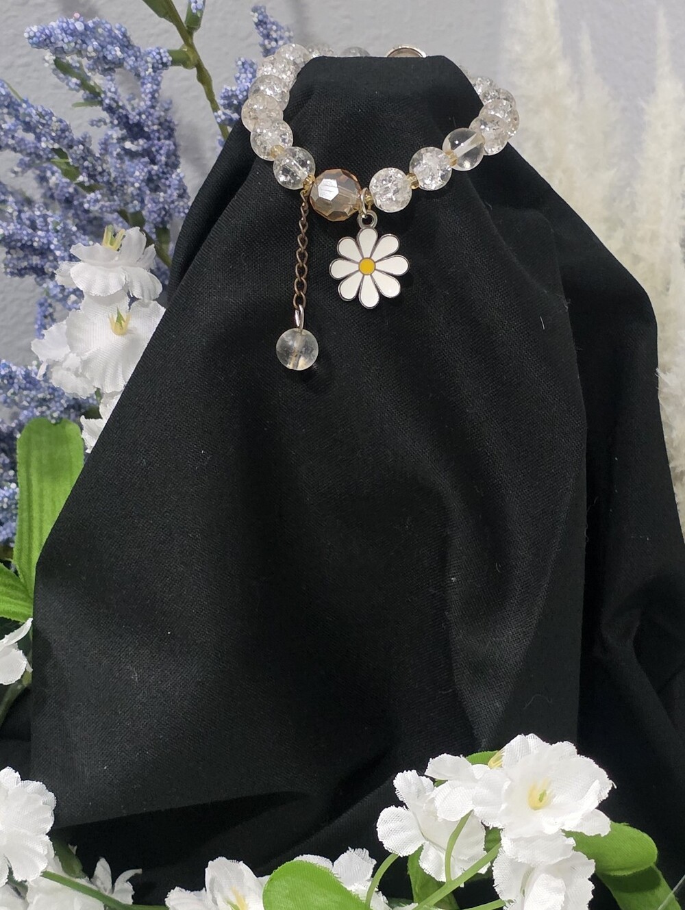 Crystal Daisy Stretch Bracelet